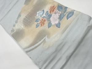 リサイクル　花々模様織出し名古屋帯